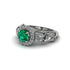 Exclusive Halo Emerald Milgrain Engagement Ring - Kendra No. 6 image 3