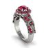 Exclusive Halo Ruby Milgrain Engagement Ring - Kendra No. 57 image 1