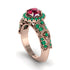 Exclusive Halo Ruby Milgrain Engagement Ring - Kendra No. 26 image 1