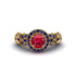 Exclusive Halo Ruby Milgrain Engagement Ring - Kendra No. 70 image 2