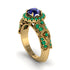 Exclusive Halo Sapphire Milgrain Engagement Ring - Kendra No. 28 image 1