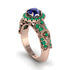 Exclusive Halo Sapphire Milgrain Engagement Ring - Kendra No. 29 image 1