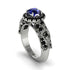 Exclusive Halo Sapphire Milgrain Engagement Ring - Kendra No. 45 image 1