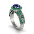 Exclusive Halo Sapphire Milgrain Engagement Ring - Kendra No. 30 image 1
