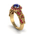 Exclusive Halo Sapphire Milgrain Engagement Ring - Kendra No. 58 image 1