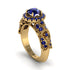 Exclusive Halo Sapphire Milgrain Engagement Ring - Kendra No. 73 image 1