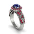 Exclusive Halo Sapphire Milgrain Engagement Ring - Kendra No. 60 image 1