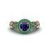 Exclusive Halo Sapphire Milgrain Engagement Ring - Kendra No. 29 image 2