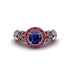 Exclusive Halo Sapphire Milgrain Engagement Ring - Kendra No. 60 image 2