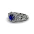 Exclusive Halo Sapphire Milgrain Engagement Ring - Kendra No. 15 image 3