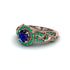 Exclusive Halo Sapphire Milgrain Engagement Ring - Kendra No. 29 image 3