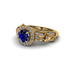 Exclusive Halo Sapphire Milgrain Engagement Ring - Kendra No. 13 image 3