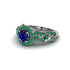 Exclusive Halo Sapphire Milgrain Engagement Ring - Kendra No. 30 image 3