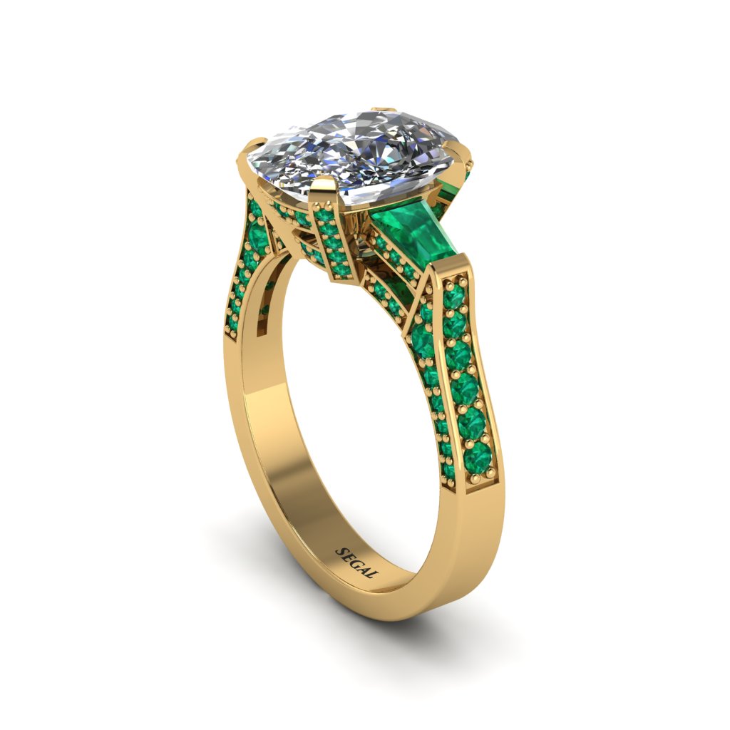 Exclusive Handmade Diamond Geometrical Engagement Ring - Yolanda No. 16