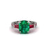 Exclusive Handmade Emerald Geometrical Engagement Ring - Yolanda No. 51 image 2