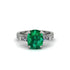 Exclusive Handmade Emerald Geometrical Engagement Ring - Yolanda No. 6 image 2