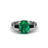 Exclusive Handmade Emerald Geometrical Engagement Ring - Yolanda No. 36 image 2