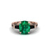 Exclusive Handmade Emerald Geometrical Engagement Ring - Yolanda No. 35 image 2