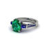 Exclusive Handmade Emerald Geometrical Engagement Ring - Yolanda No. 66 image 3