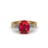 Exclusive Handmade Ruby Geometrical Engagement Ring - Yolanda No. 10 image 2