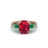 Exclusive Handmade Ruby Geometrical Engagement Ring - Yolanda No. 26 image 2