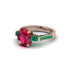 Exclusive Handmade Ruby Geometrical Engagement Ring - Yolanda No. 26 image 3