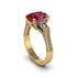 Exclusive Handmade Ruby Geometrical Engagement Ring - Yolanda No. 10 image 1