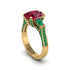 Exclusive Handmade Ruby Geometrical Engagement Ring - Yolanda No. 25 image 1