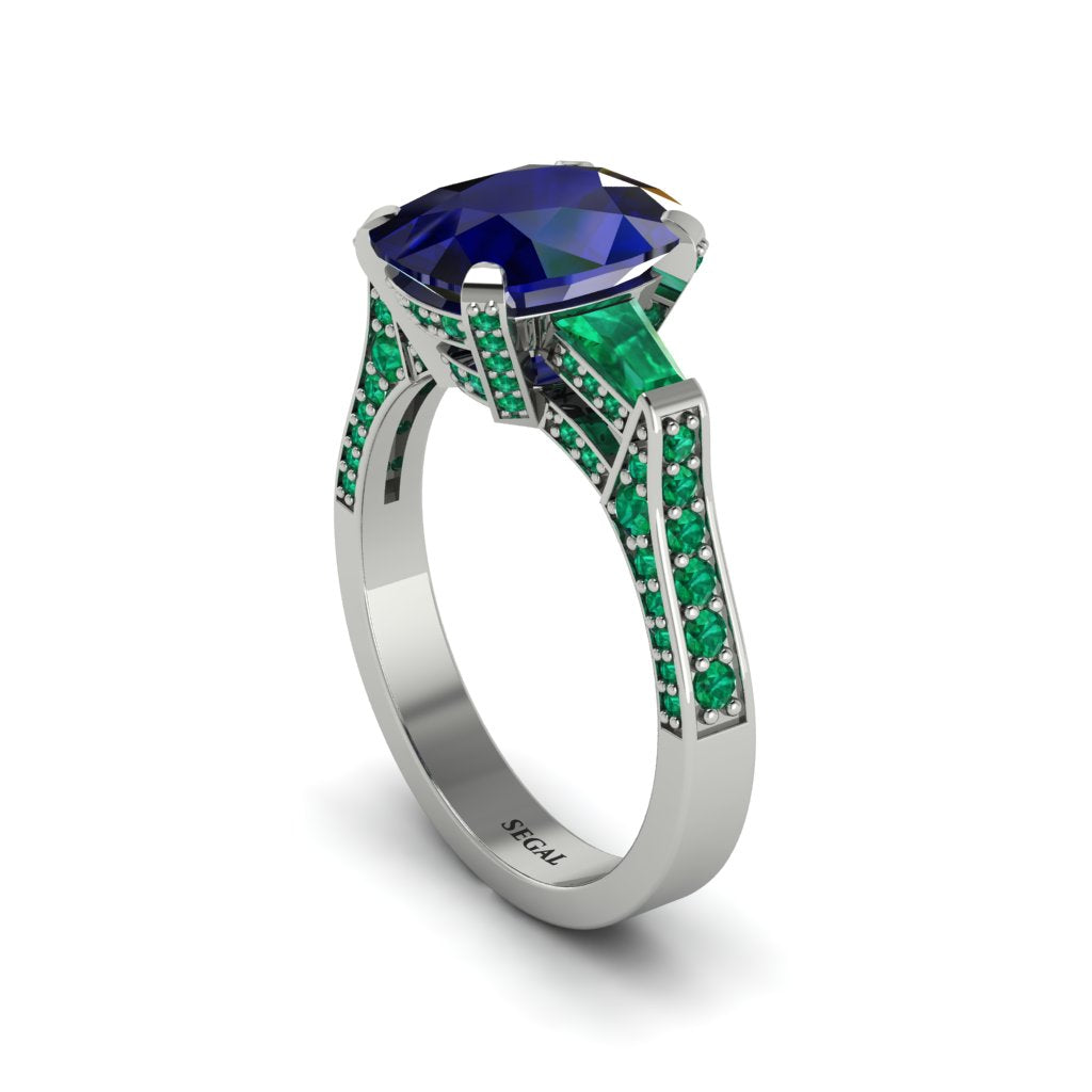 Exclusive Handmade Sapphire Geometrical Engagement Ring - Yolanda No. 30
