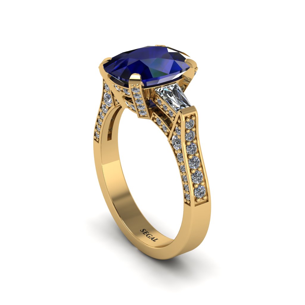 Exclusive Handmade Sapphire Geometrical Engagement Ring - Yolanda No. 13