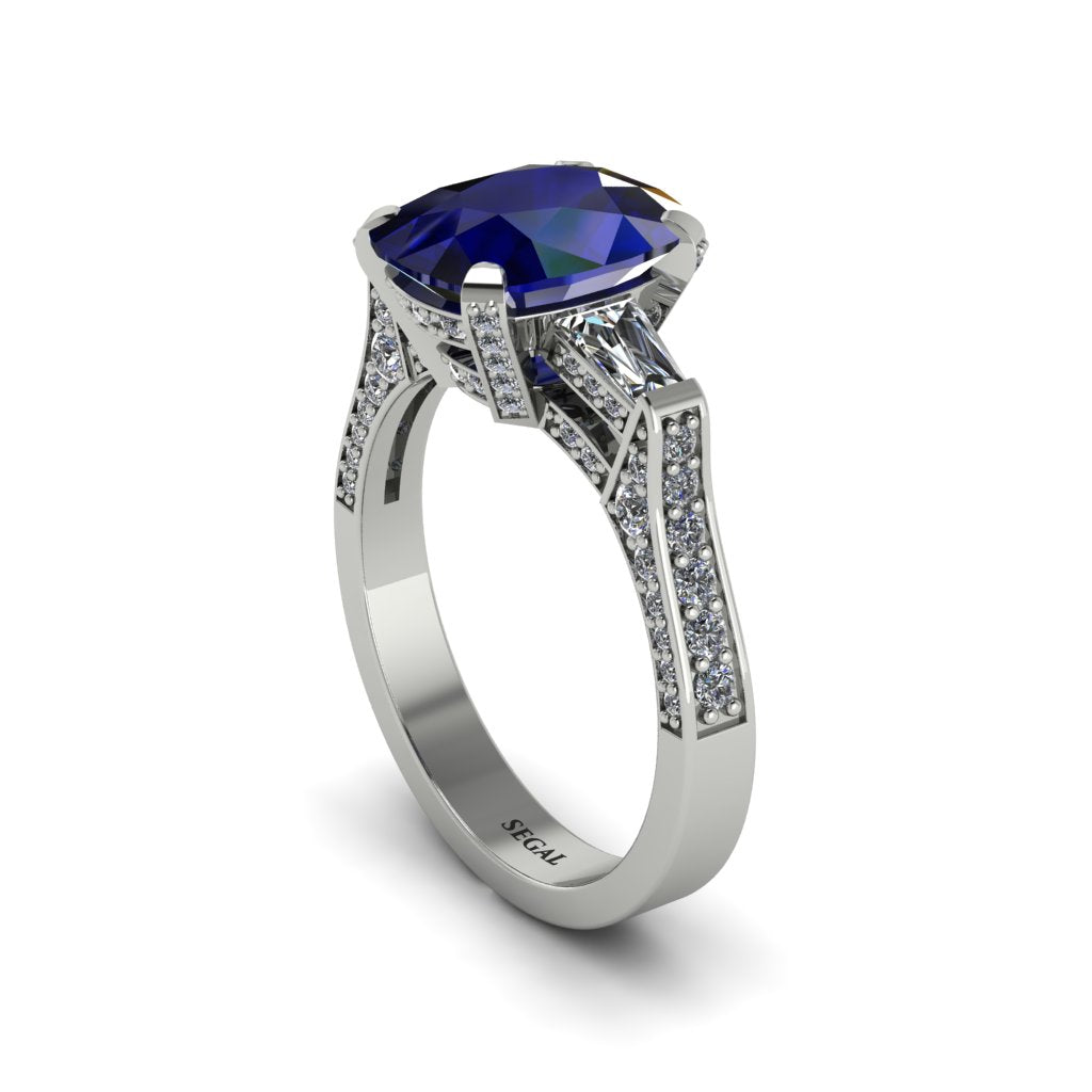 Exclusive Handmade Sapphire Geometrical Engagement Ring - Yolanda No. 15