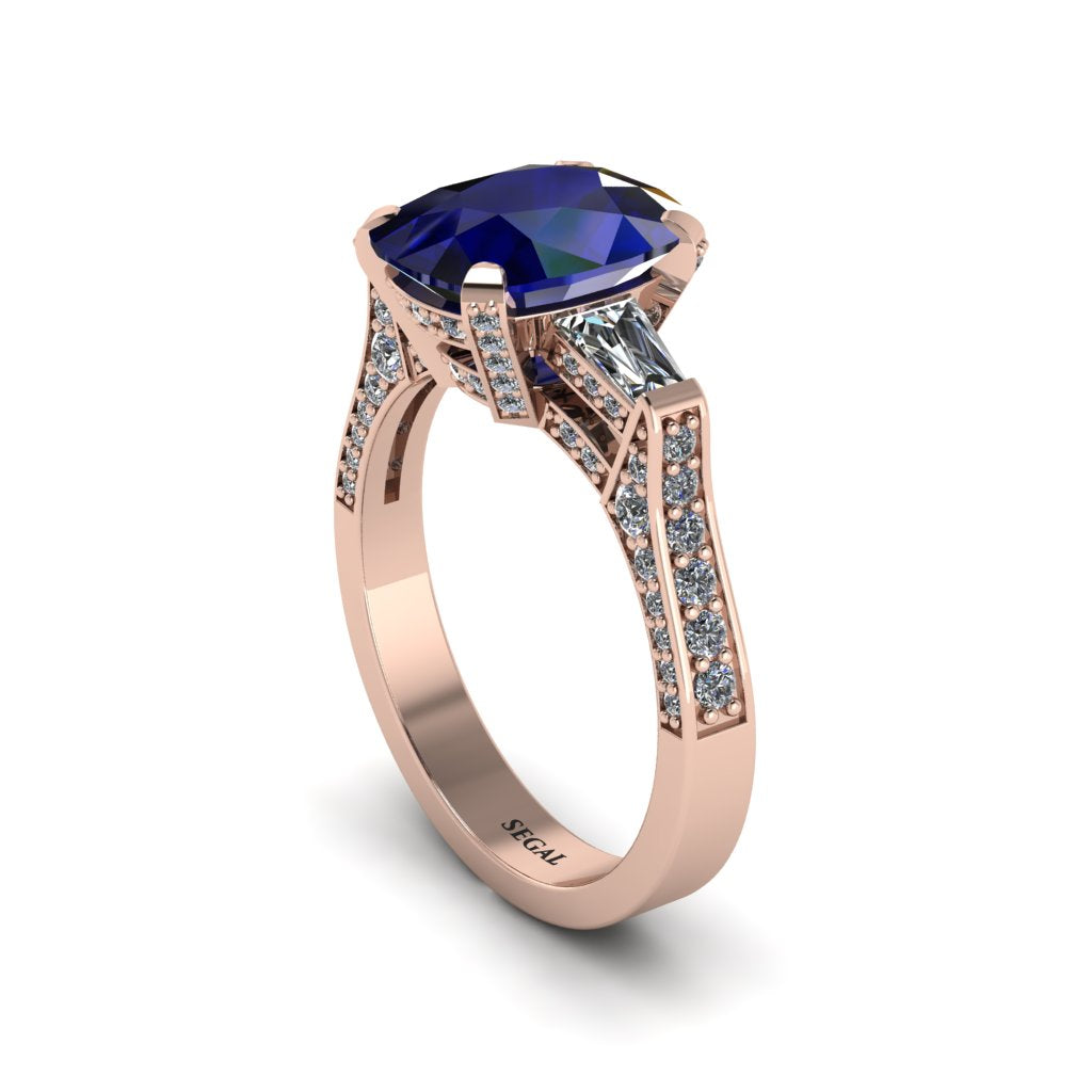 Exclusive Handmade Sapphire Geometrical Engagement Ring - Yolanda No. 14