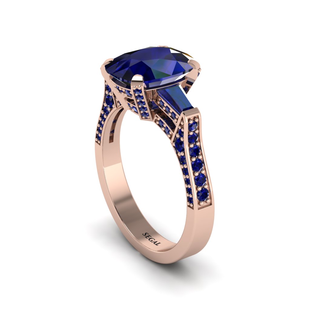 Exclusive Handmade Sapphire Geometrical Engagement Ring - Yolanda No. 74