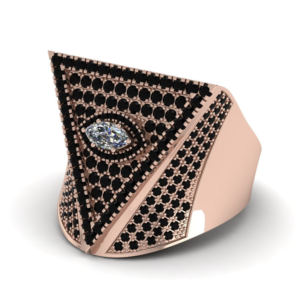 Diamond Eye Of Providence Men's Illuminati Ring - Arden No. 32