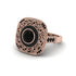 Fancy Art Deco Black Diamond Ring - Pauline No. 38 image 3