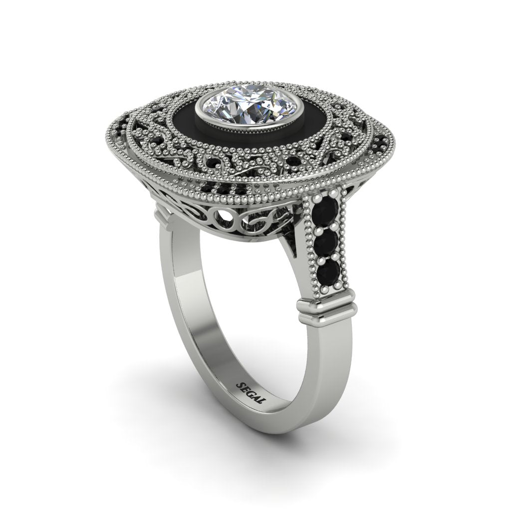 Fancy Art Deco Diamond Ring - Pauline No. 33