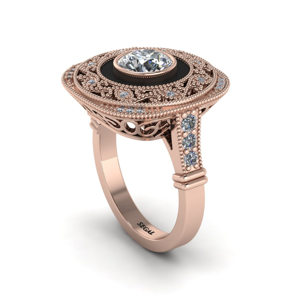 Fancy Art Deco Diamond Ring - Pauline No. 2