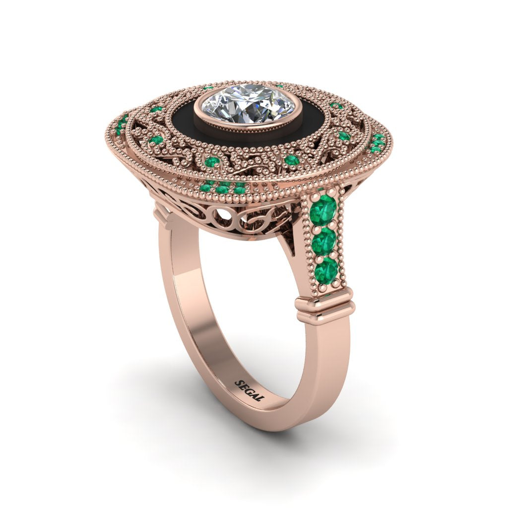 Fancy Art Deco Diamond Ring - Pauline No. 17