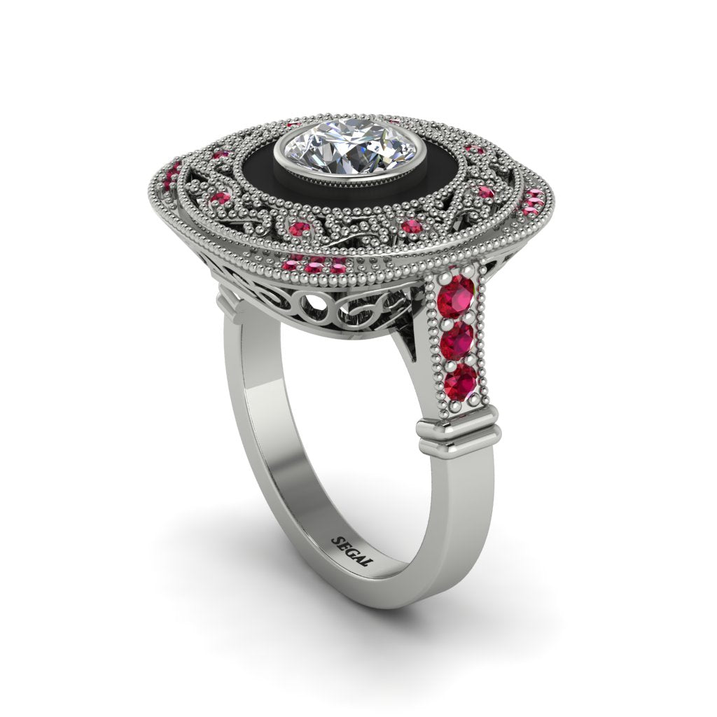 Fancy Art Deco Diamond Ring - Pauline No. 48