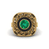Fancy Art Deco Emerald Ring - Pauline No. 34 image 2