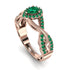 Infinity Inspired Halo Emerald Engagement Ring - Teresa No. 20 image 2