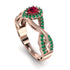 Infinity Inspired Halo Ruby Engagement Ring - Teresa No. 26 image 2