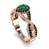 Infinity Inspired Halo Emerald Engagement Ring - Teresa No. 35 image 2