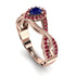 Infinity Inspired Halo Sapphire Engagement Ring - Teresa No. 59 image 2