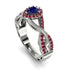 Infinity Inspired Halo Sapphire Engagement Ring - Teresa No. 60 image 2