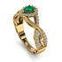 Infinity Inspired Halo Emerald Engagement Ring - Teresa No. 4 image 2
