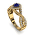 Infinity Inspired Halo Sapphire Engagement Ring - Teresa No. 13 image 2
