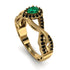 Infinity Inspired Halo Emerald Engagement Ring - Teresa No. 34 image 2