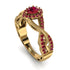 Infinity Inspired Halo Ruby Engagement Ring - Teresa No. 55 image 2
