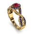 Infinity Inspired Halo Ruby Engagement Ring - Teresa No. 70 image 2
